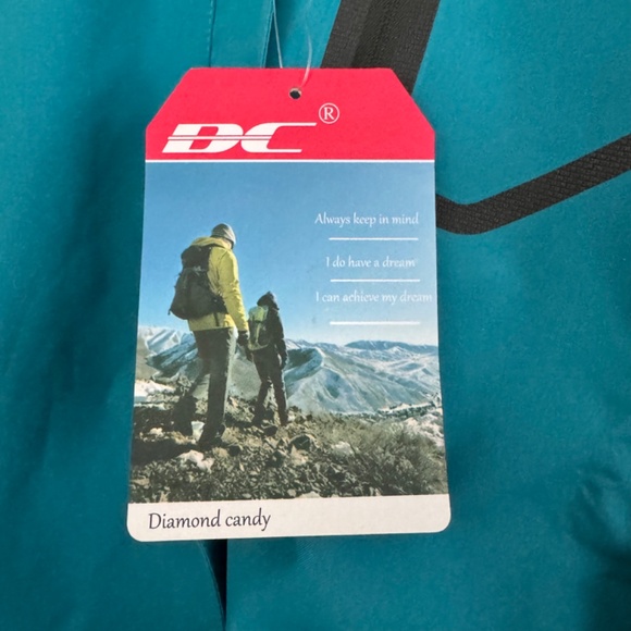 Diamond Candy Women’s Waterproof Lightweight Rain Jacket Small Blue - Picture 4 of 12